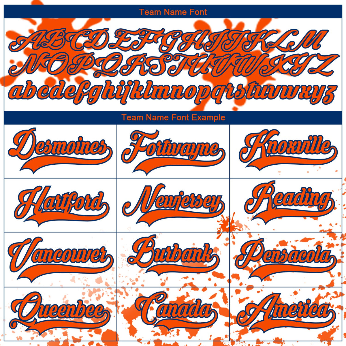 Custom Camo Orange US Navy Blue-White Splash Hockey Lace Neck Jersey