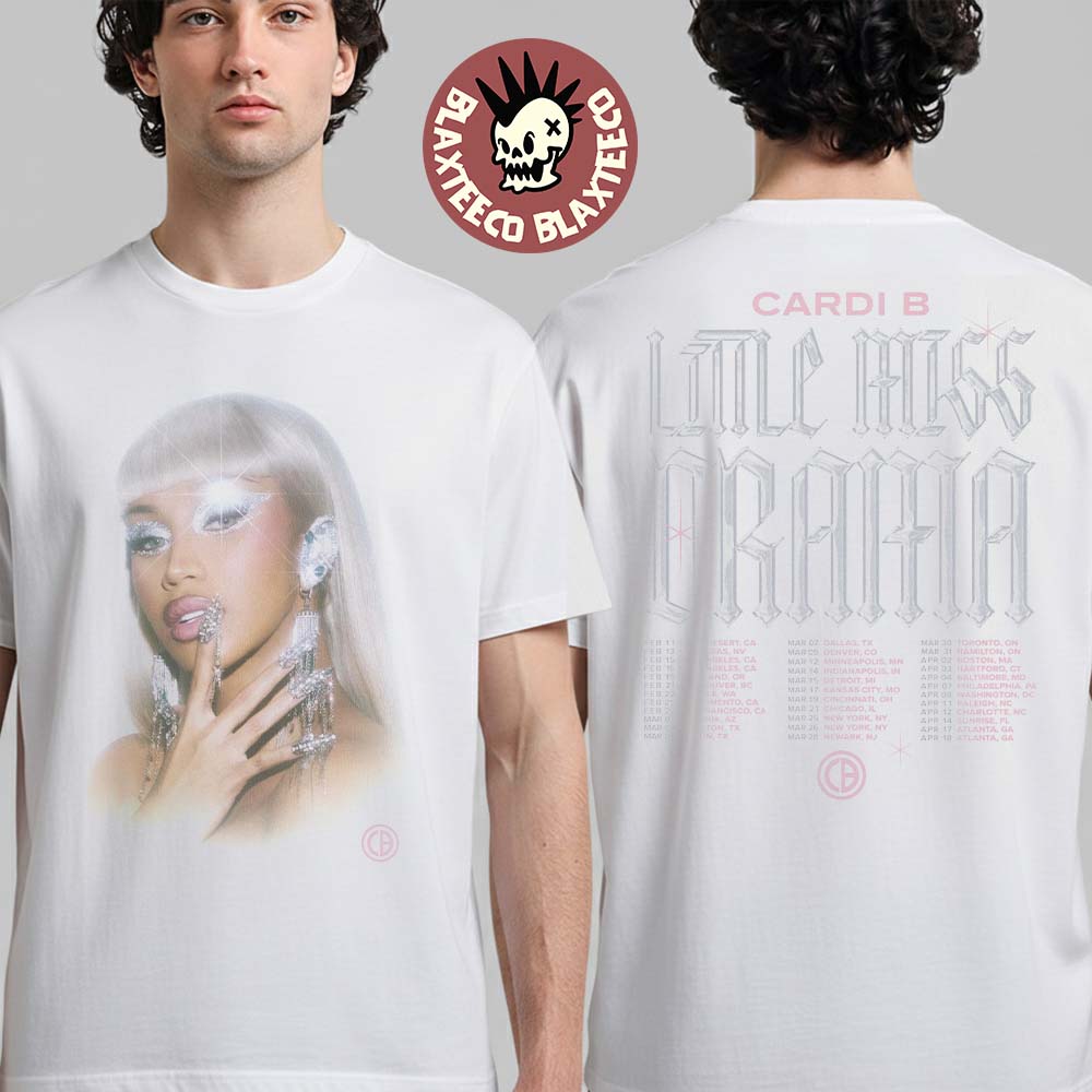 Cardi B Little Miss Drama 2026 North America Tour Merch T-Shirt