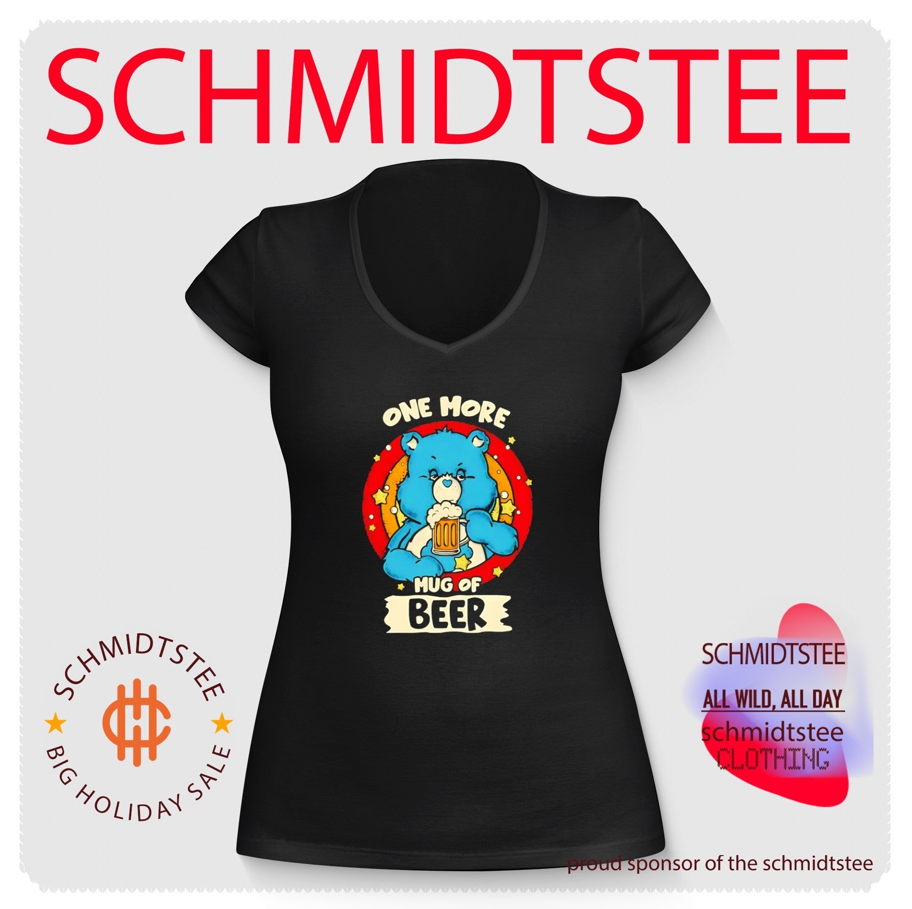 Care Beer One More Mug of Beer Drinking Bear shirt