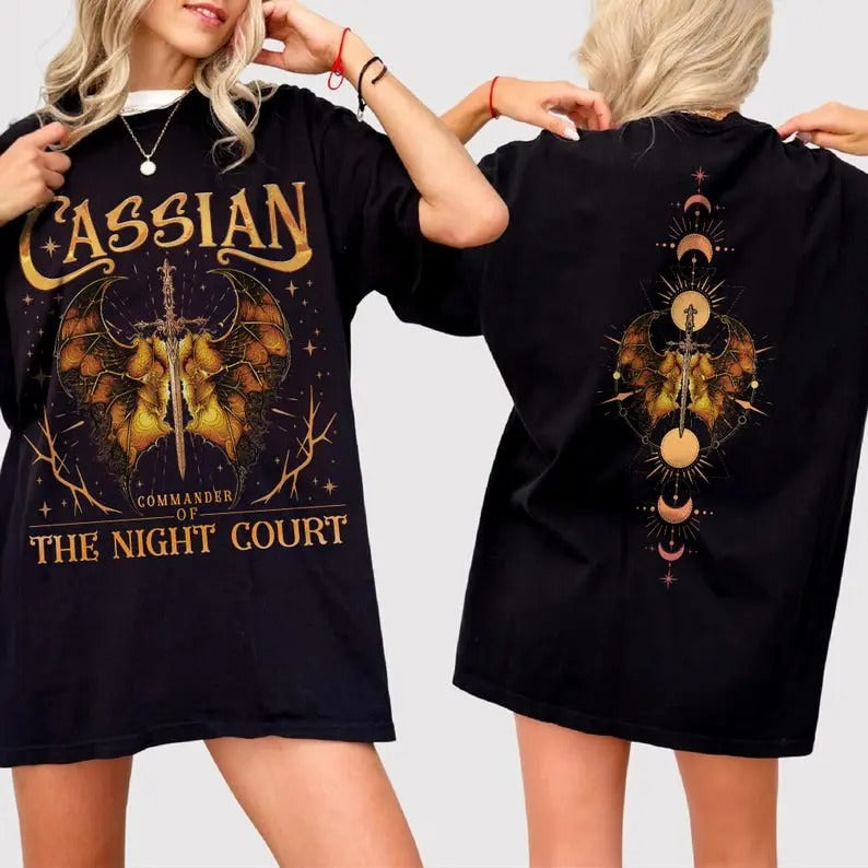 Cassian Shirt Commander Night Court Shirt Bat Shirt Acotar Shirt Court Crescent City Shirt T-Shirts