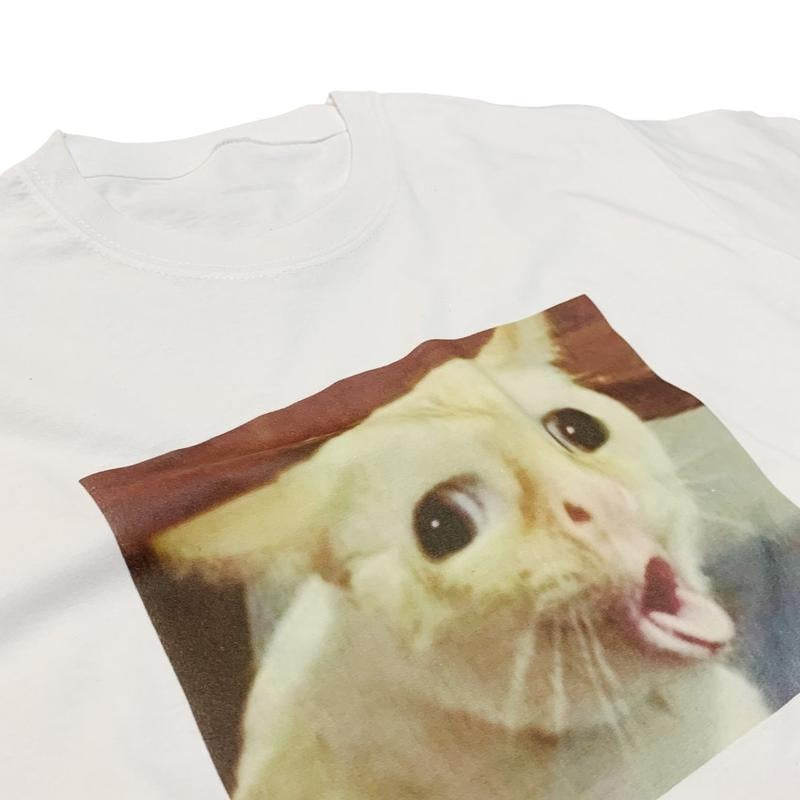 Cat Gagging Meme Funny Kitty Feline Top Iconic Meme T-Shirts