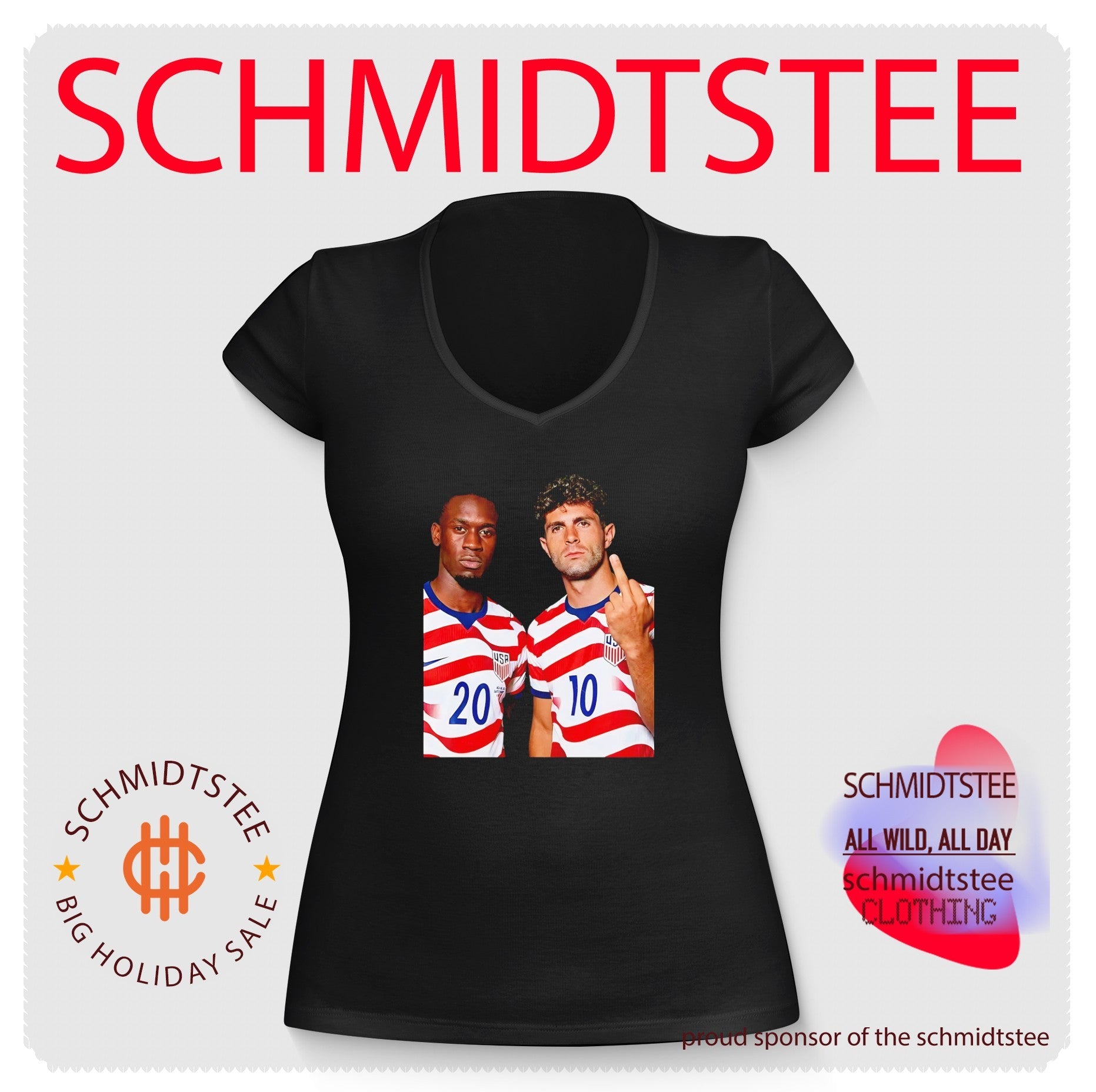 Christian Pulisic and Folarin Balogun USMNT middle finger shirt