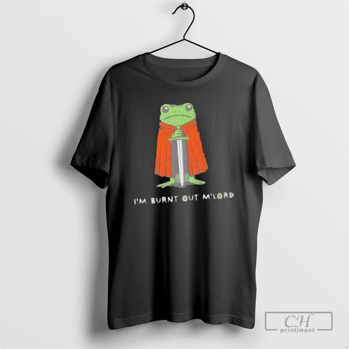 Classic Im Burnt Out Mlord Embroidered Frog Shirt Sweater