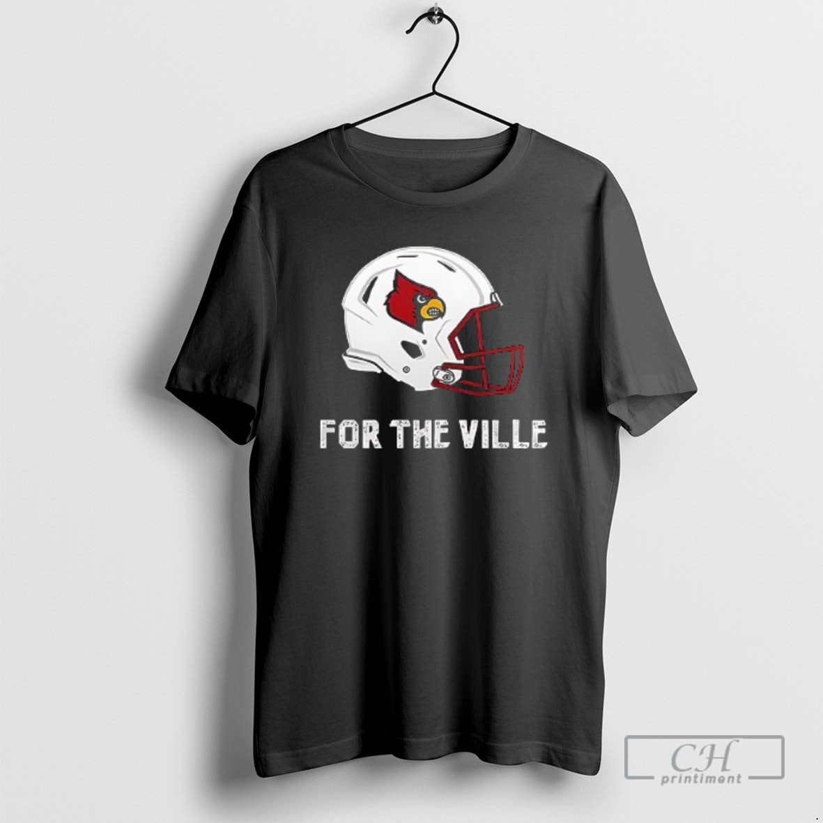 Classic Louisville Cardinals For The Ville Mascot Helmet Double Sided Graphic Shirt Sweater