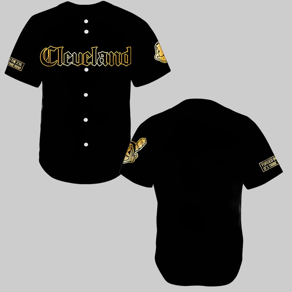 Cleveland Indians Gold Gothic 2025 Jersey - Grishko.com