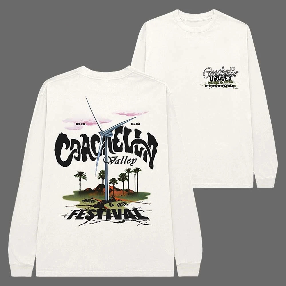 Coachella 2026 Merch In Indio California Fault Line Long Sleeve Tee