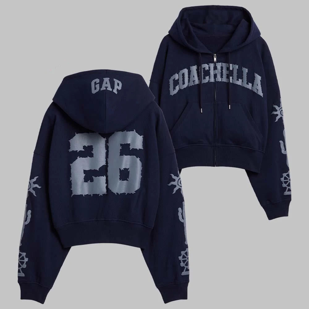 Coachella 2026 X Gap Merch In Indio California Zip Up Hoodie