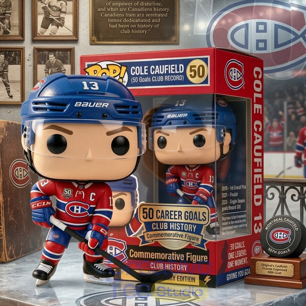 Cole Caufield 50 Goals Club Record Montreal Canadiens Pop Figure