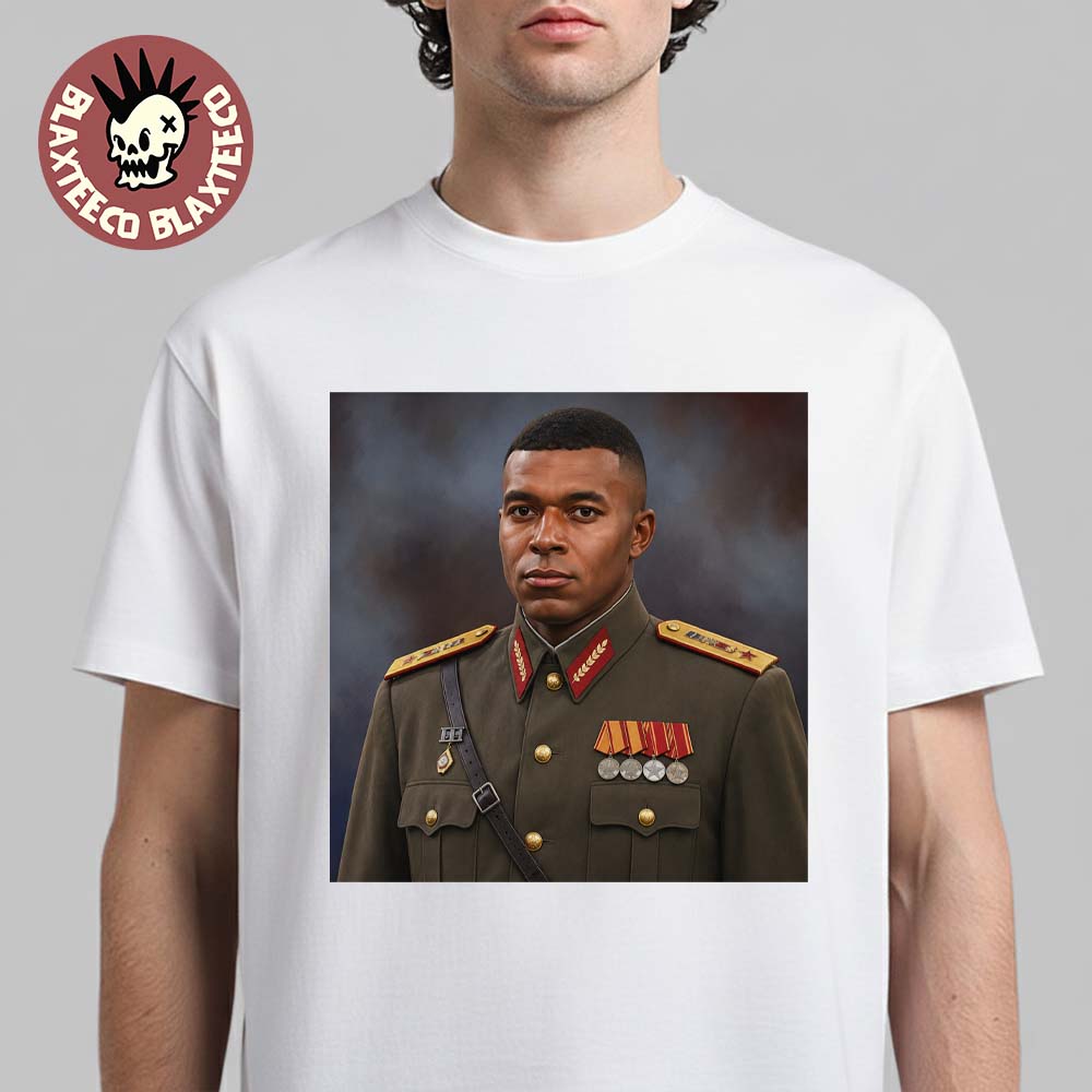 Commander Kylian Mbappe The Dictator Military Portrait T-Shirt