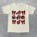 Coquette Game Day Shirt Football Game Day Coquette Football Shirt Sports Team Spirit Shirt Coquette Shirt Football Lover Shirt Womenswear Casual Fit Top Hot 2025 2 T-Shirts