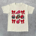 Coquette Game Day Shirt Football Game Day Coquette Football Shirt Sports Team Spirit Shirt Coquette Shirt Football Lover Shirt Womenswear Casual Fit Top T-Shirts