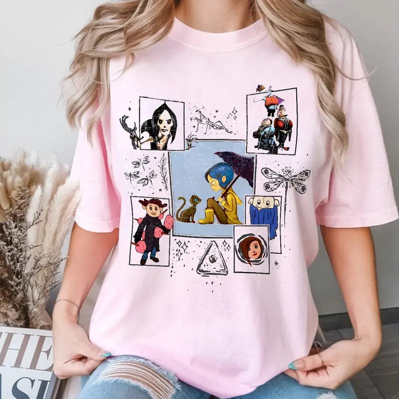 Coraline Shirt Dreaming Coraline Coraline Welcome Home Famous Horror Movies Horror Character Shirt Halloween T-Shirts