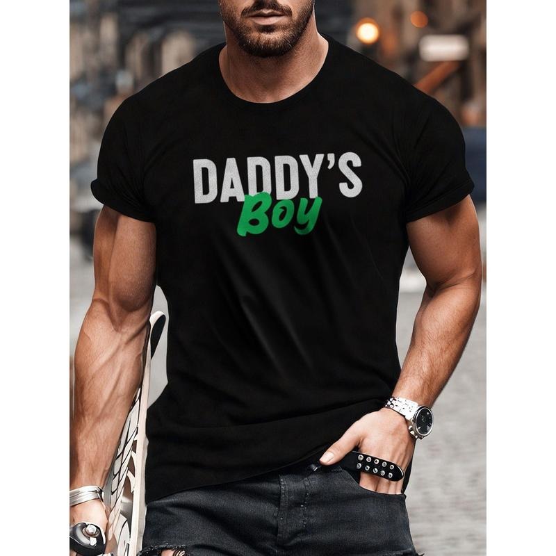 [Cotton Crew Neck ] 100% Cotton Daddy'S Crew Neck Comfortable Regular Fit Slight Stretch Casual Outings Running & Yoga Made USA T-Shirts