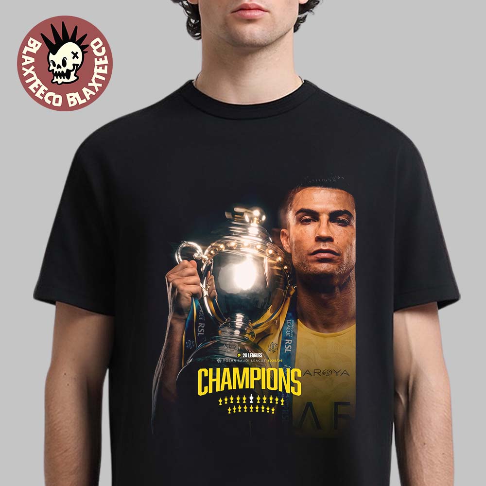 Cristiano Ronaldo Al Nassr 2026 Saudi League Champions The Captain Of 20th League Title T-Shirt