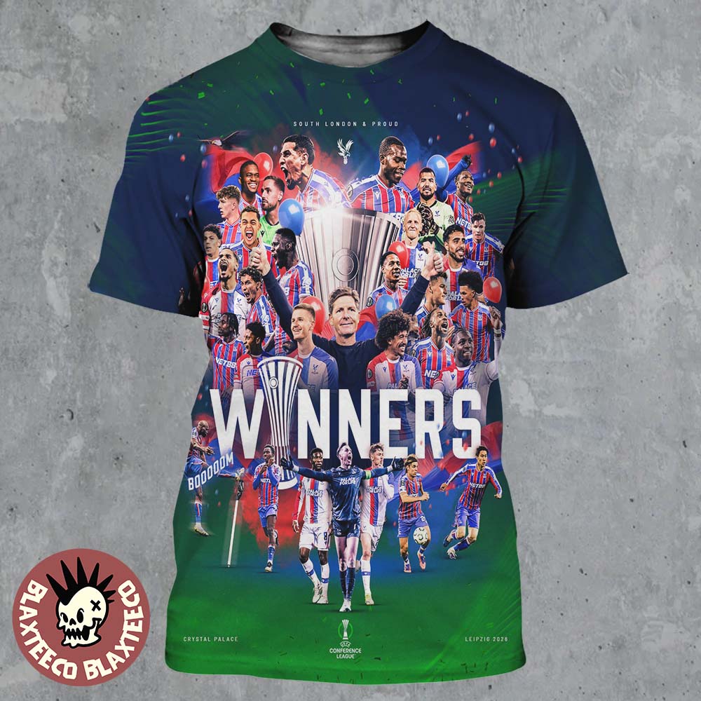 Crystal Palace FC 2026 Leipzig UEFA Conference League Champions Winners South London And Proud All Over Print Shirt