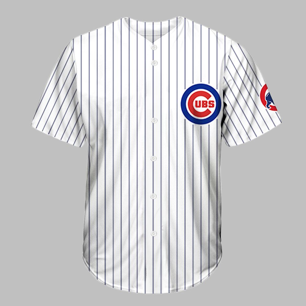Cubs Custom White Baseball Jersey - Grishko.com
