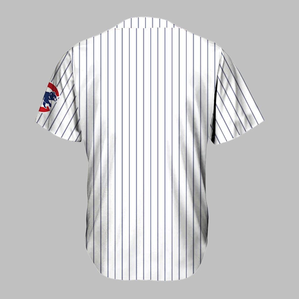 Cubs Custom White Baseball Jersey - Grishko.com