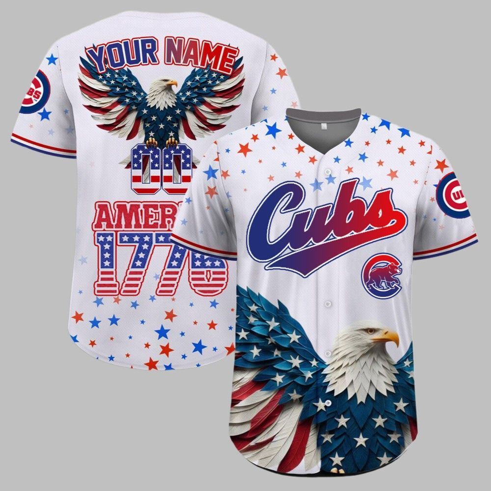 Cubs Independence Day Baseball Jersey 2025 - Grishko.com
