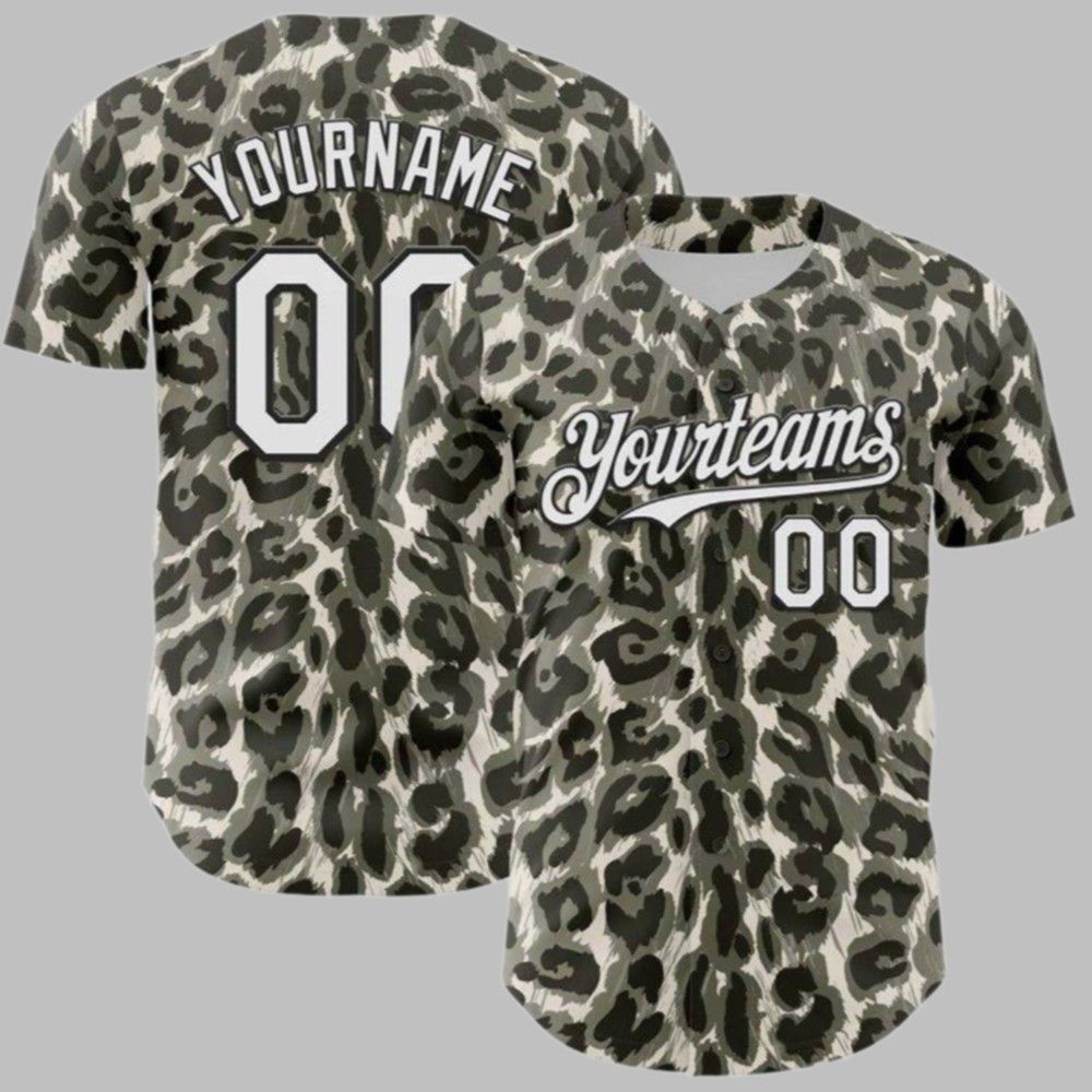 Custom Pattern Rave Party Animal Tiger And Leopard Print Baseball Jersey - Grishko.com