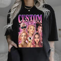 Custom Photo Bootleg Girlfriend 6 Face 90s Retro Vintage Shirt Shirt Face Boyfriend Valentine Custom Shirt T-Shirts