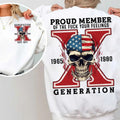 Custom Year Generation X Skull Fafo Generation Raised Hose Water Neglect 100% Cotton Two Sided Menswear T-Shirts