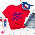 Cute 4th July Stars Stripes Red White Blue Shirt T-Shirts
