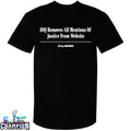 DOJ Removes All Mentions Of Justice From Website The Onion T-Shirts
