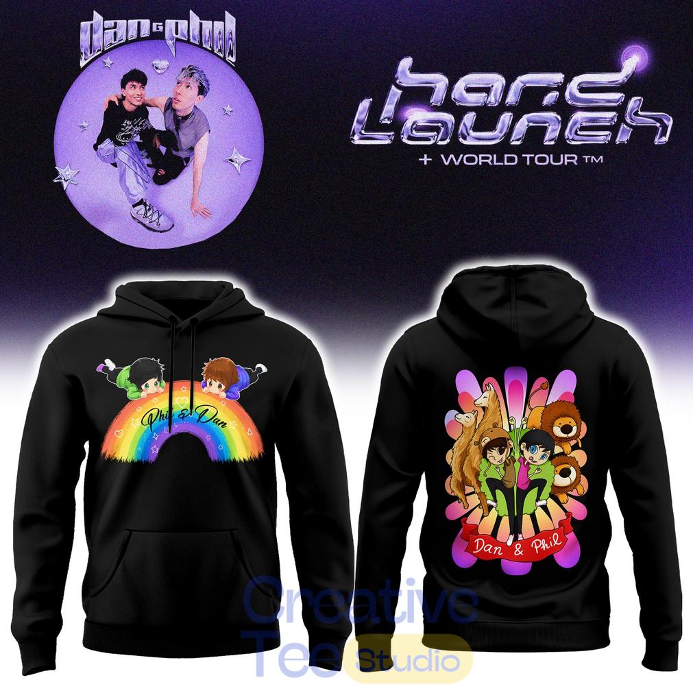 Dan and Phil Announce Hard Launch World Tour Rainbow Hoodie