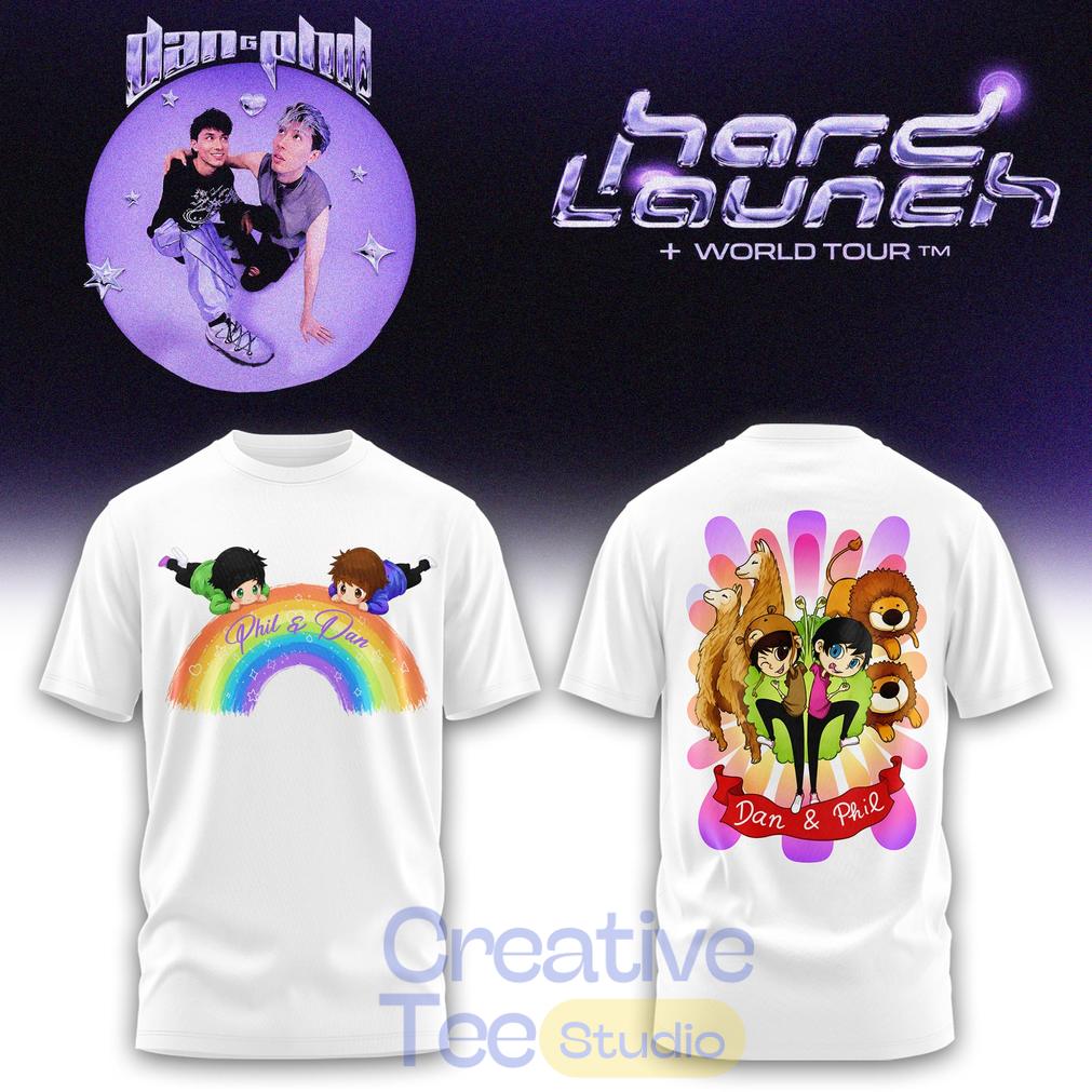 Dan and Phil Announce Hard Launch World Tour Rainbow Shirt