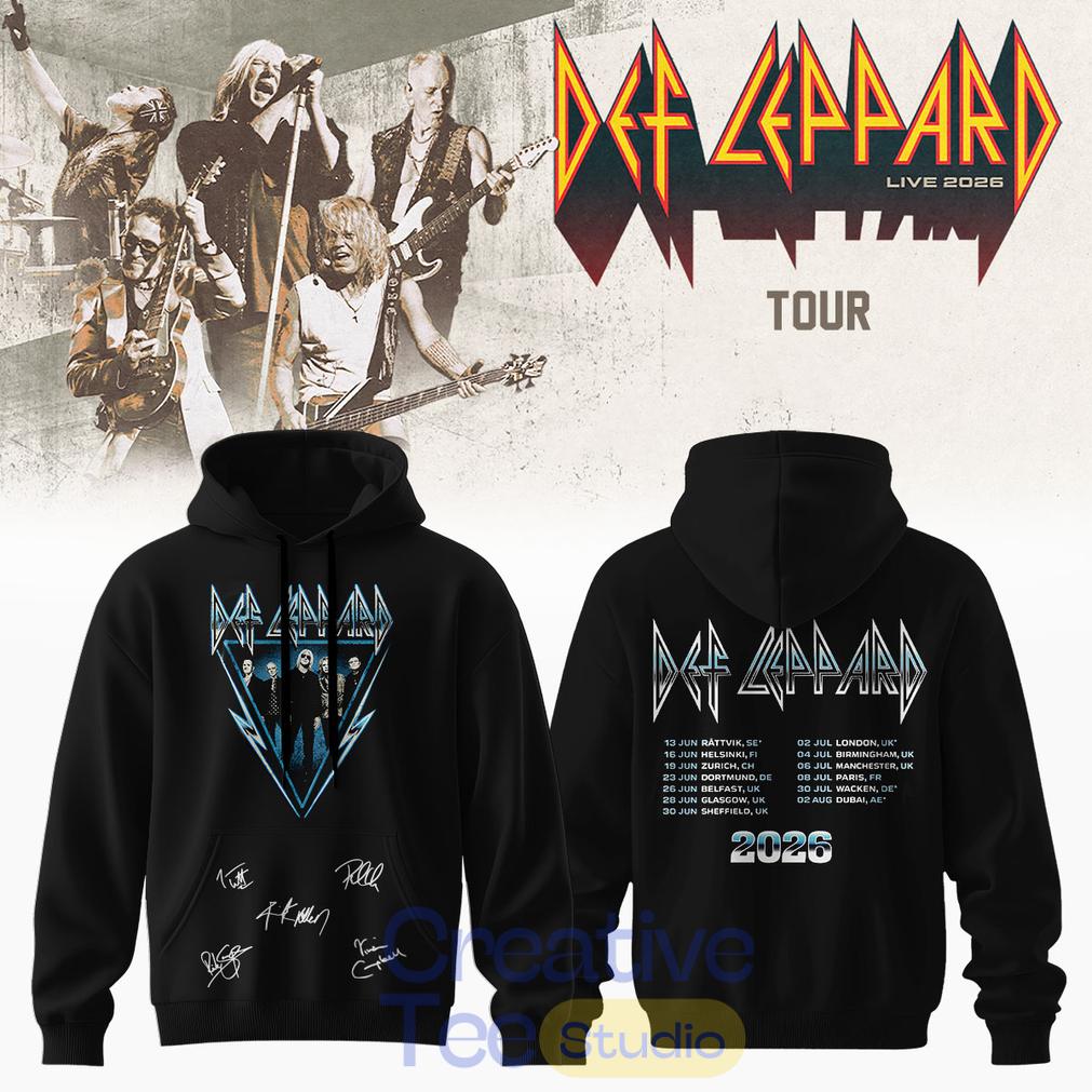 Def Leppard Live 2026 Signature Hoodie