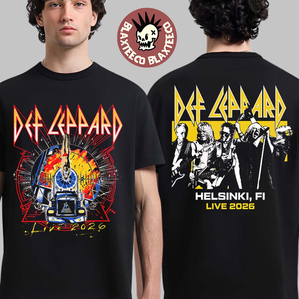 Def Leppard Live 2026 Tour UK And EU Merch Helsinki Finland Event T-Shirt