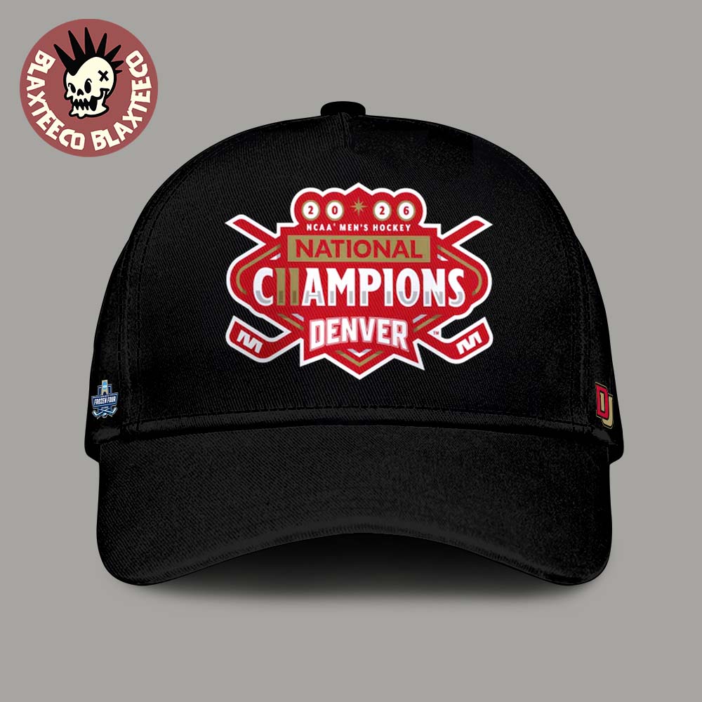 Denver Pioneers 2026 NCAA Frozen Four Men’s Ice Hockey National Champions Logo Cap Hat Snapback