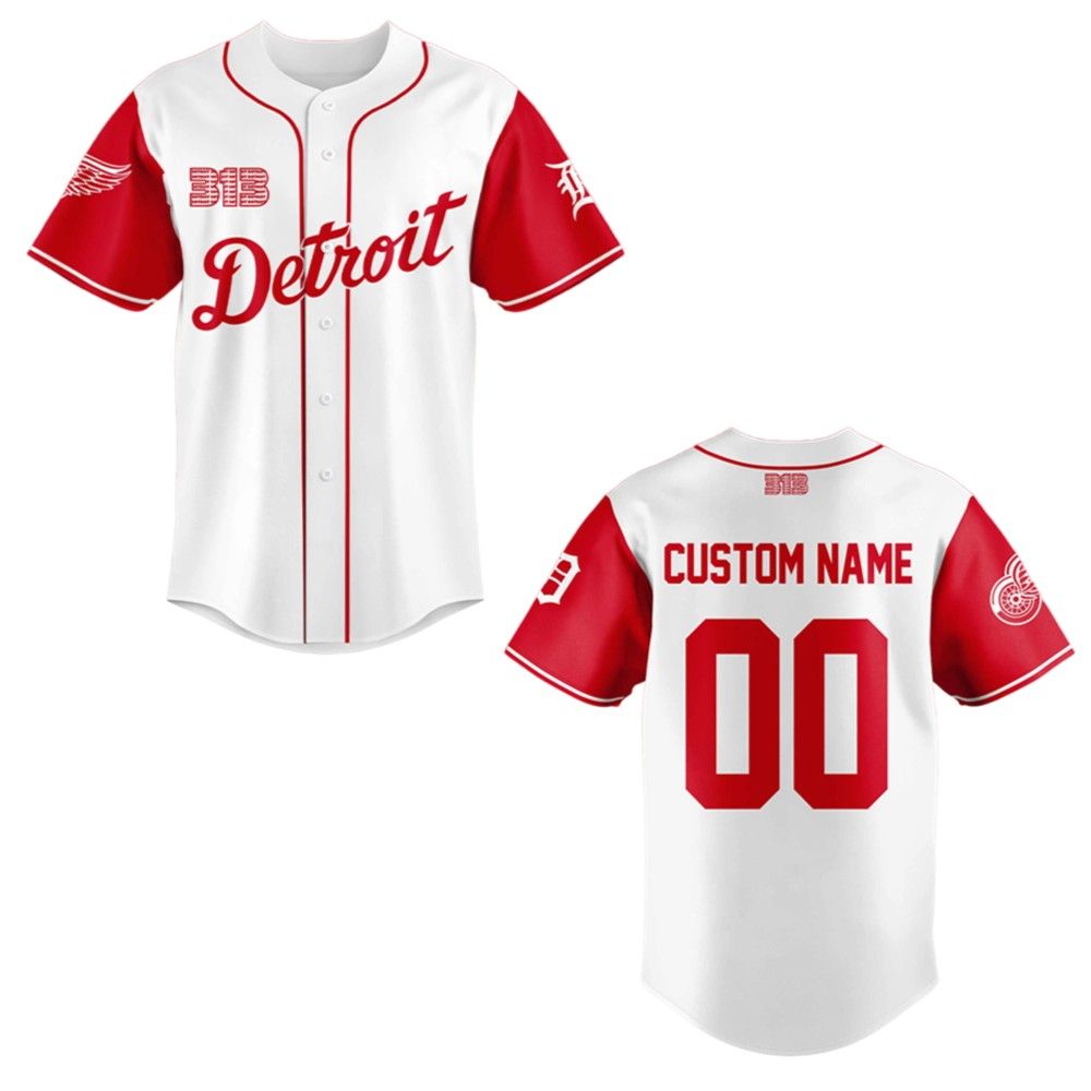 Detroit Red Wings Tigers Night Baseball Jersey - Grishko.com