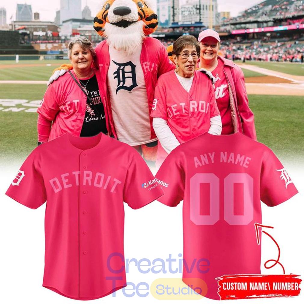 Detroit Tigers Pink in the Rink Baseball Jersey