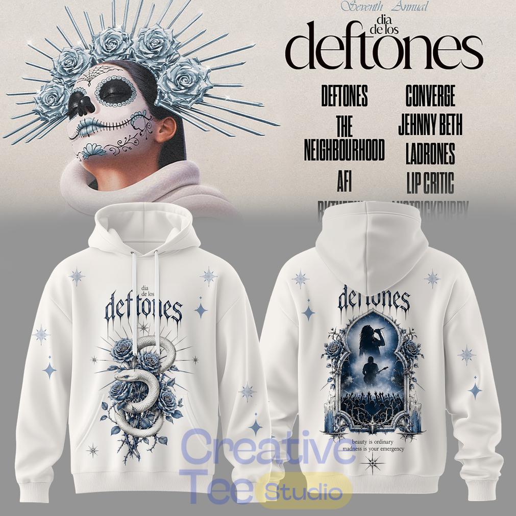 Dia De Los Deftones 2026 White Edition Hoodie