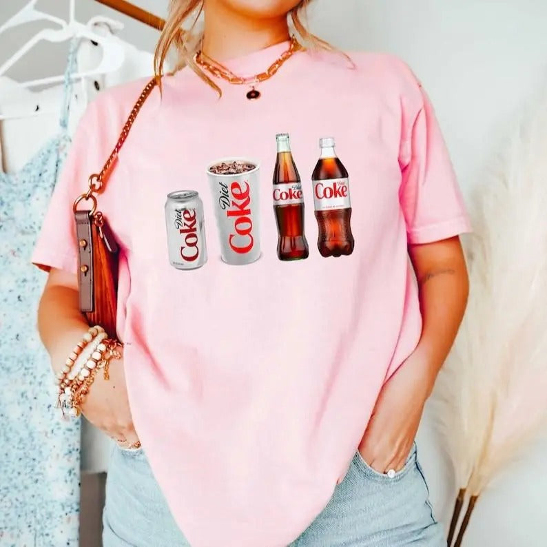 Diet Coke Lover Shirt Funny Coke Shirt Coke Short Sleeve Diet Coke Top Womenswear T-Shirts