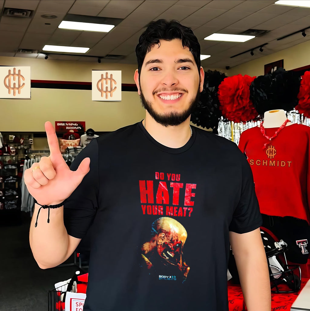 Do You Hate Your Meat Body Implants horror shirt