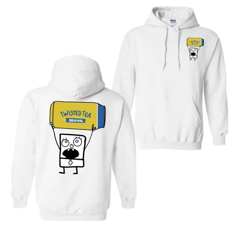 Doodlebob Twisted Tea Essential 2 Sided Funny Drinking Shirt T-Shirts