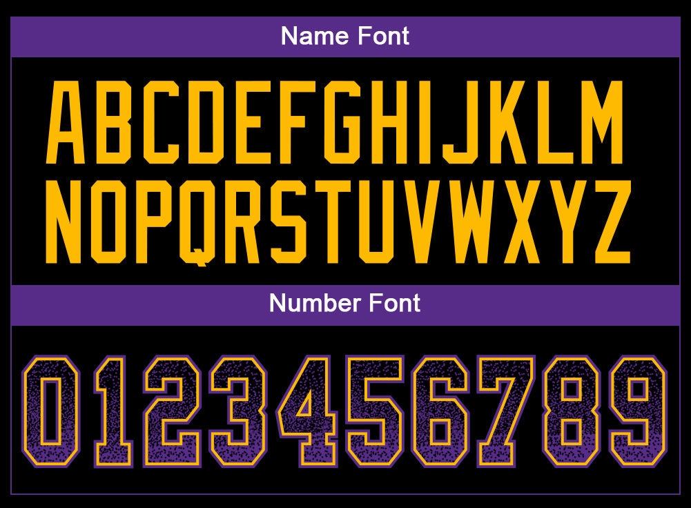 Custom Black Purple-Gold Drift Fashion Football Jersey