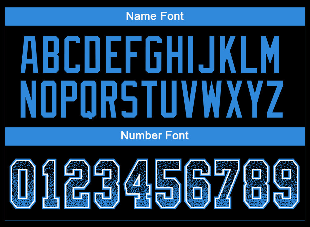 Custom Black Powder Blue-White Drift Fashion Football Jersey