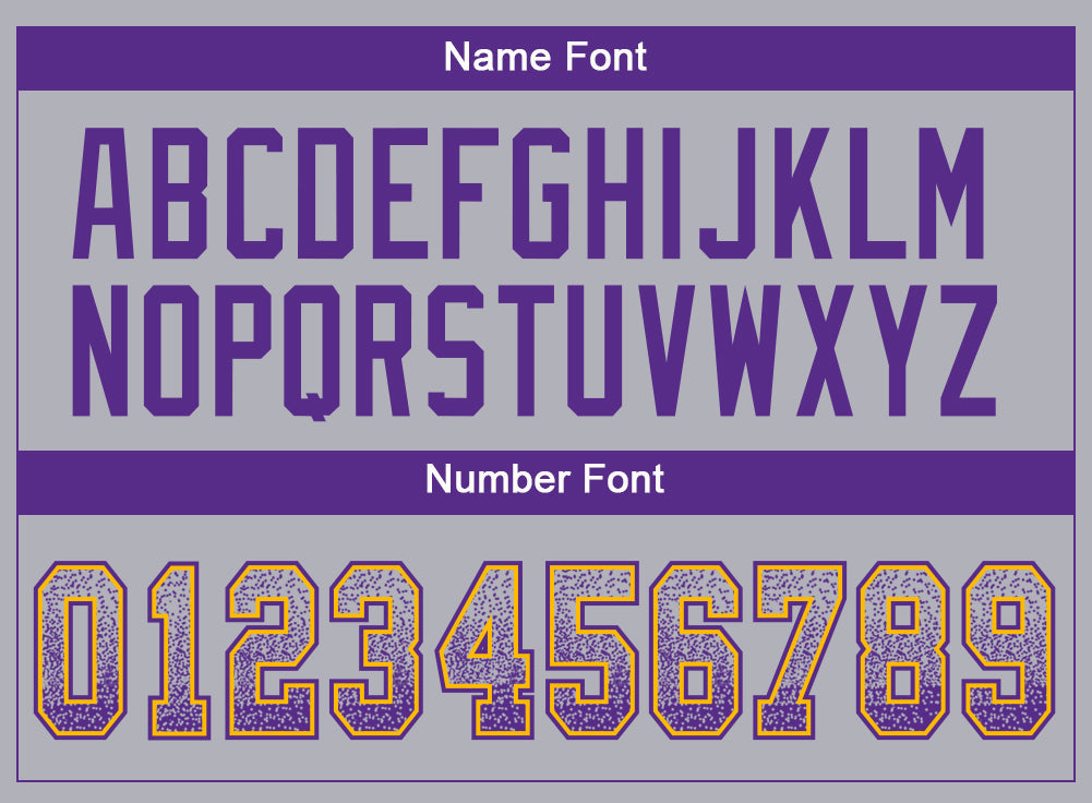 Custom Gray Purple-Gold Drift Fashion Football Jersey