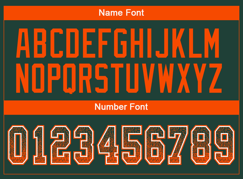 Custom Green Orange-White Drift Fashion Football Jersey