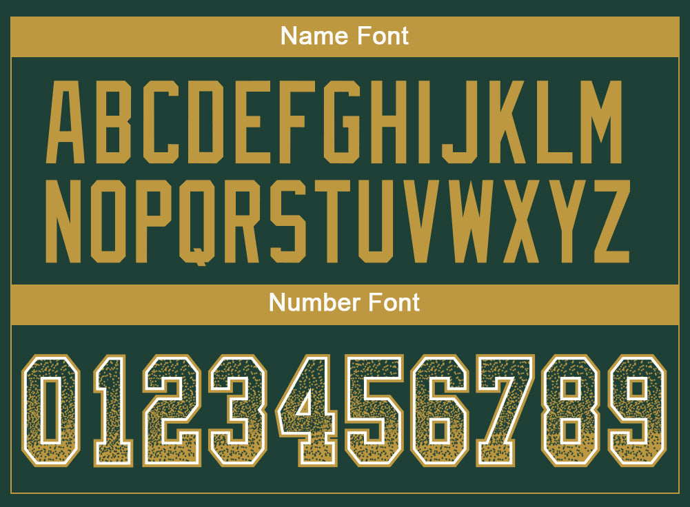 Custom Green Old Gold-White Drift Fashion Football Jersey