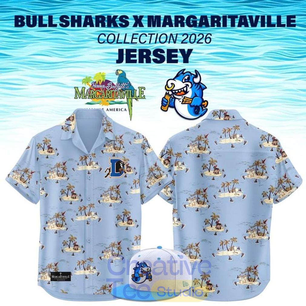 Durham Bulls Bull Sharks x Margaritaville 2026 Hawaiian Shirt