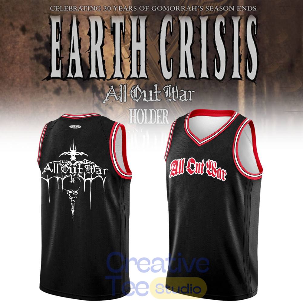 Earth Crisis 30 years of Gomorrah’s Season Ends Basketball Jersey