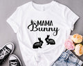 Easter Twin Pregnancy Announcement Shirt Expecting Mama Mom Be Twins Reveal Mom Shirt Twin Baby Shower Short Sleeve T-Shirts