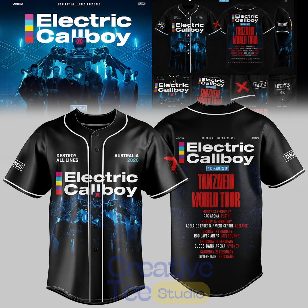Electric Callboy TANZNEID World Tour – Australia 2026 Exclusive Baseball Jersey