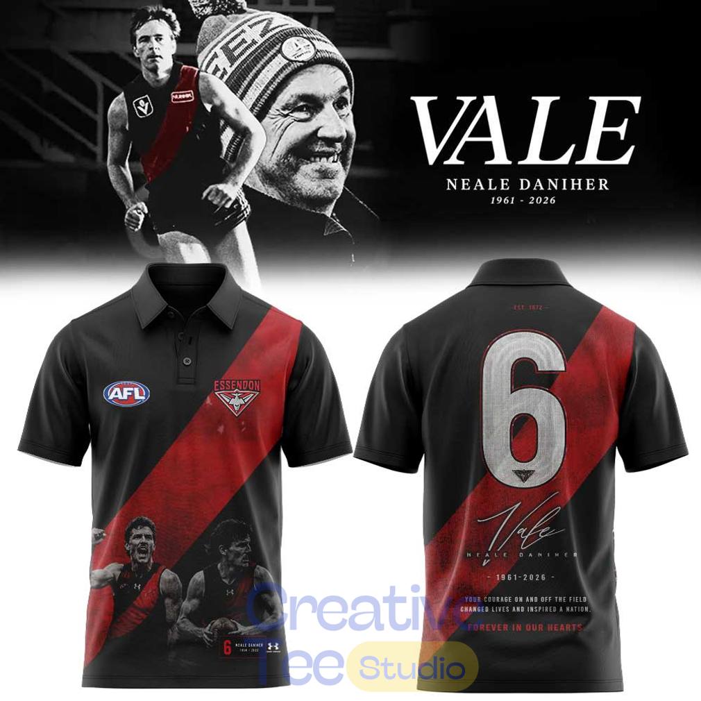 Essendon Bombers Fight MND Neale Daniher Legendary Polo Shirt