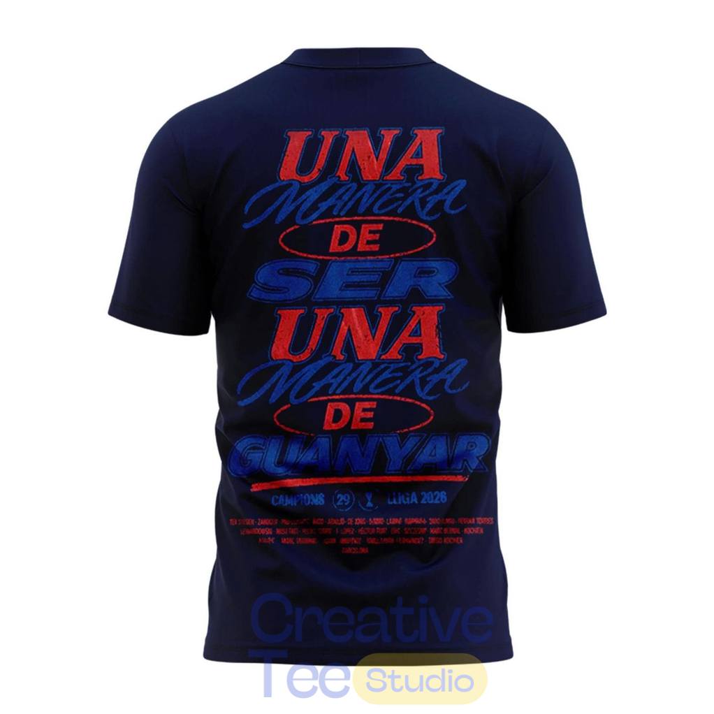 FC Barcelona 2025-26 La Liga Champions Celebration T-Shirt