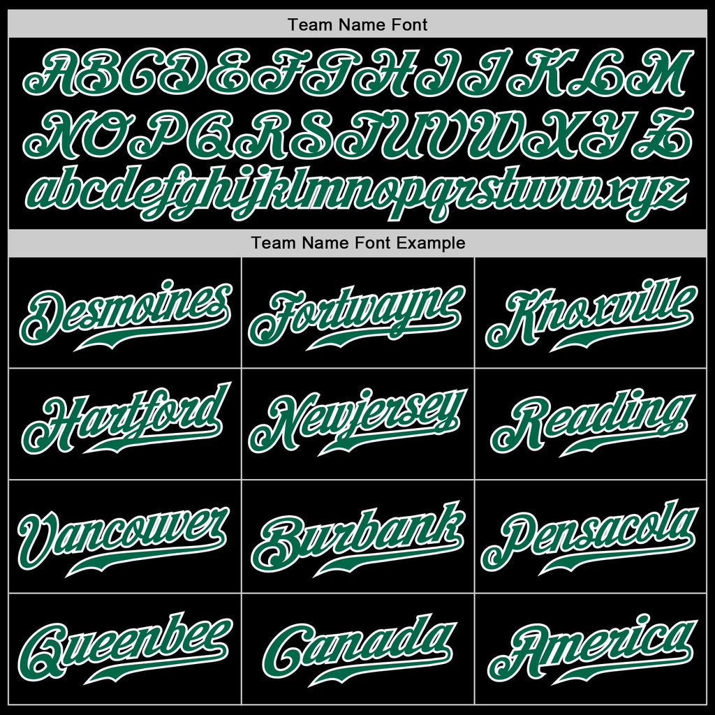 Custom Black Kelly Green Pink-White Authentic Gradient Fashion Baseball Jersey